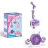 Kids Karaoke Microphone with Adjustable Stand  Bluetooth Kids Karaoke Machine with Lights, Voice Changer, & Recording Microphones for Singing, Christmas & Birthday Gifts for Girls, Boys -Purple