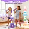 Kids Karaoke Microphone with Adjustable Stand  Bluetooth Kids Karaoke Machine with Lights, Voice Changer, & Recording Microphones for Singing, Christmas & Birthday Gifts for Girls, Boys -Purple view 2