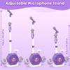 Kids Karaoke Microphone with Adjustable Stand  Bluetooth Kids Karaoke Machine with Lights, Voice Changer, & Recording Microphones for Singing, Christmas & Birthday Gifts for Girls, Boys -Purple view 3