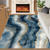 4x5 Modern Luxury Marble Area Rugs - Stone Textured Marbling Rug for Entryway, Abstract Dark Blue Marble Washable Entry Way Rugs Kids Carpet for Inside House Playroom Living Room End Table Nursery view 2