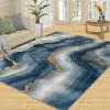 4x5 Modern Luxury Marble Area Rugs - Stone Textured Marbling Rug for Entryway, Abstract Dark Blue Marble Washable Entry Way Rugs Kids Carpet for Inside House Playroom Living Room End Table Nursery view 3