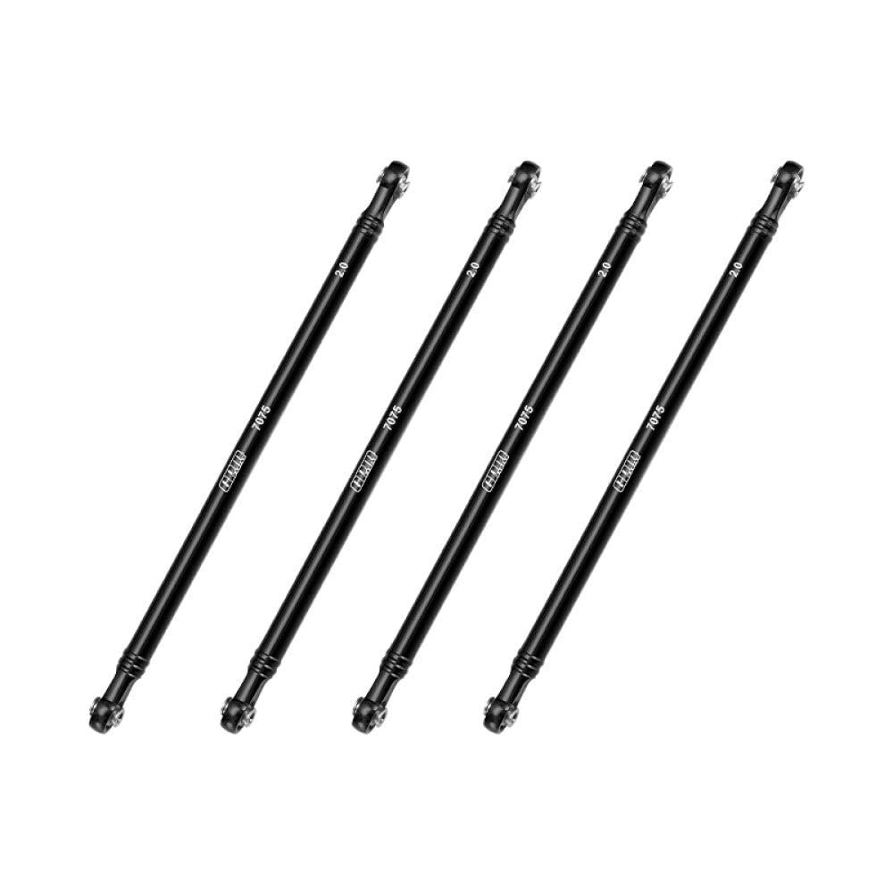 Aluminum 7075-T6 Alloy Upper Link Bar Set for LOSI 1/8 LMT 2.0 Grave Digger 4X4 Solid Axle Brushless Monster Truck-LOS04028 Upgrades - Black