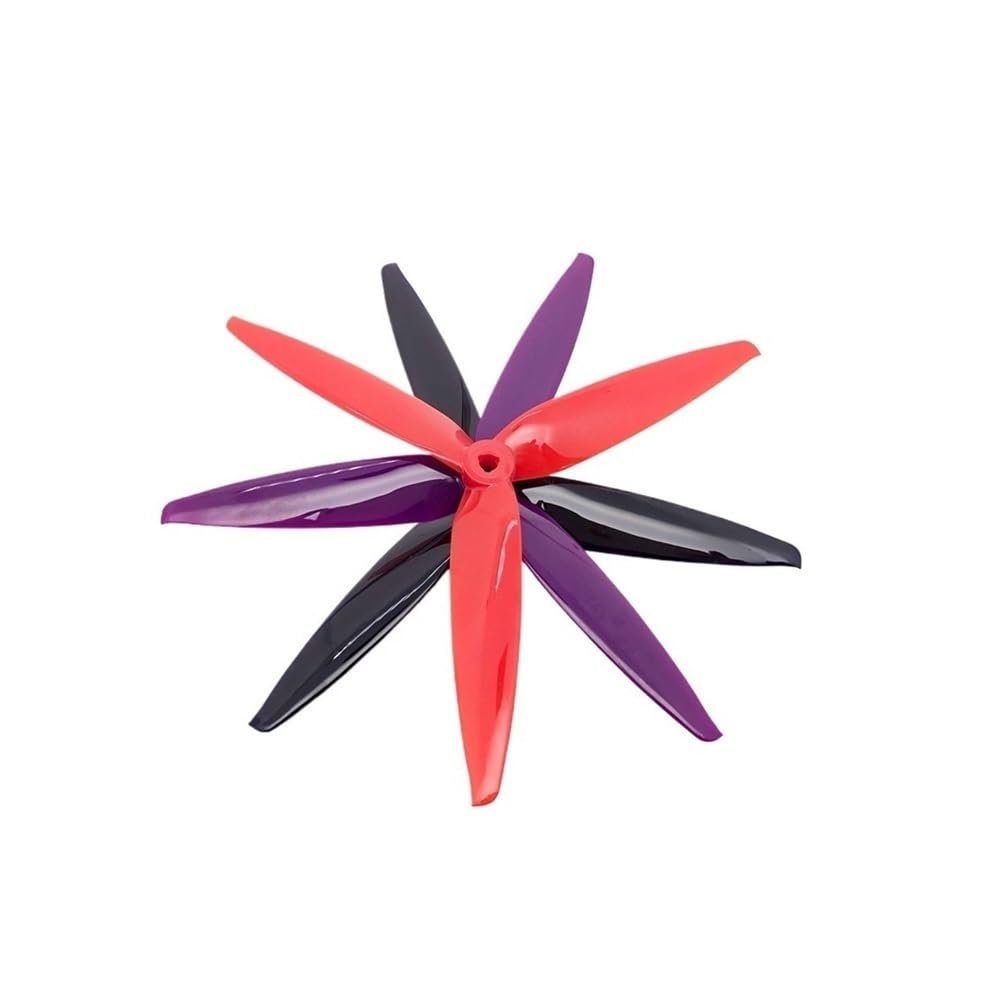 4-Piece Polycarbonate Triple Propellers 7040 8040 1050 for Mark4 Drone 7 Inch 8 Inch 10 Inch V2 FPV RC (7040 Black)
