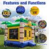 Inflatable Commercial Grade Bounce House: 13FT(L) Large Bouncy Castle for Adults and Teenagers - 750W Blower, Basketball Hoop, Premium PVC, Tropical Style - for Backyard Outdoor Indoor view 4