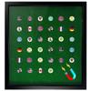100 Golf Ball Marker Display Case Magnetic 15.5" W x 16.5" H Wall Mounted 98% UV Protection Acrylic & Wooden Frame Magnetic Back Panel for Golf Collectors view 1