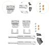 1/12 Frame Chassis Upgrade Kit Aluminum Alloy RC Rear Axle Metal Parts for MN82Pro MN82 MN82S RC Vehicle- Silver view 4