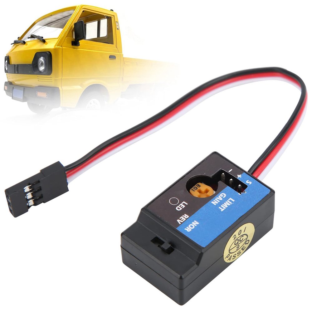 WGFOIP Mini Gyro, RC Gyro Sensitivity Adjustable RC Racing Car Mini Auxiliary Gyroscope for Drifting High Stability Gyroscope for WPL D12