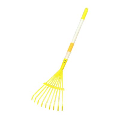 Leaf Rake for Kids Gardening Tools 76cm Portable Compact Detachable Easy to Use Practical Metal for Leaves for Boys Girls