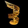 1/12 Scale Dolls House Furniture, Spiral Staircase kit view 1
