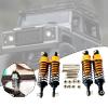 4Pcs RC Shock Absorbers with Screw Replacement Upgrade Metal Dampers for 1/12 1/16 Scale D90 MN78 MN82 C14- Gold view 3
