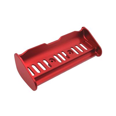 Aluminum Spoiler Tail Wing for M162 M163 16207 16208 16209 16210 14209 142101 1/16 RC Cars and Trucks (4.49x1.77x1.00 inch)- Red