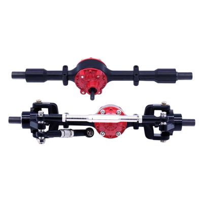 1:16 Scale Front and Rear Axle Set Replacement RC Vehicles Metal Practical Modification Spare Part Front Rear Bridge for C14- Style C