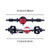 1:16 Scale Front and Rear Axle Set Replacement RC Vehicles Metal Practical Modification Spare Part Front Rear Bridge for C14- Style C view 3