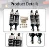 4Pcs RC Shock Absorbers with Screw Replacement Upgrade Metal Dampers for 1/12 1/16 Scale D90 MN78 MN82 C14- Titanium view 2