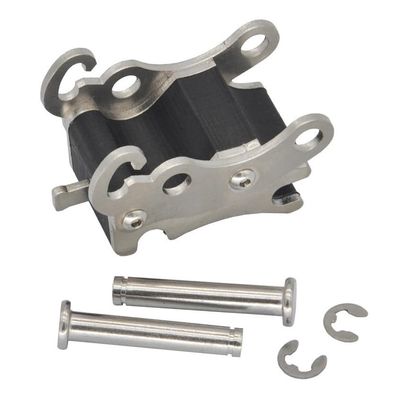 Metal Digging Bucket for Double E E010 / EC160 / E111 RC Hydraulic, Accessory with Teeth for Realistic Digging(Quick Coupler)
