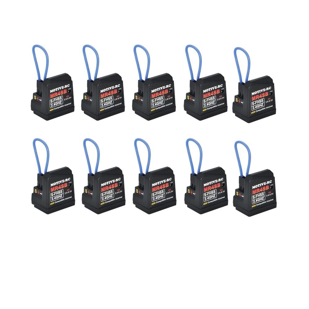 MR4SB 2.4G 4CH RC Receiver, S.Bus Antennaless HV Receiver for 3PV 4PLS 4PM 10PX RC Car/Boat Transmitter(10PCS)