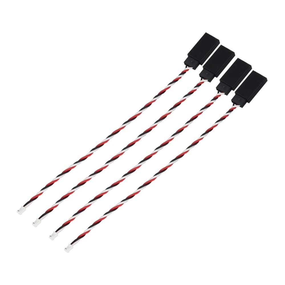 4PCS RC Servo Adapter Wire, 1.5mm Male/Female to Plg Converter, 100mm 3-Pin Cable for RC Drift Car Receiver(Type C)