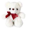 ABEARCAR 4.7 Inchs Teddy Bear Stuffed Animal with Heart,Bow Tie Embroidered Pink Heart Teddy Bear Plush Toy for Girlfriend, Boyfriend(White) view 1