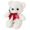 ABEARCAR 4.7 Inchs Teddy Bear Stuffed Animal with Heart,Bow Tie Embroidered Pink Heart Teddy Bear Plush Toy for Girlfriend, Boyfriend(White) view 2