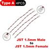 4PCS RC Servo Adapter Wire, 1.5mm Male/Female to Plg Converter, 100mm 3-Pin Cable for RC Drift Car Receiver(Type A) view 2