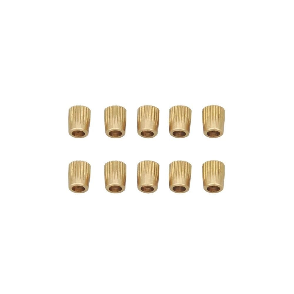 10PCS RC Hydraulic Oil Nozzle Fixed Lock, 3mm Nylon Tubing Copper Cap with Thread, Durable Oil Hoop Part for RC Model