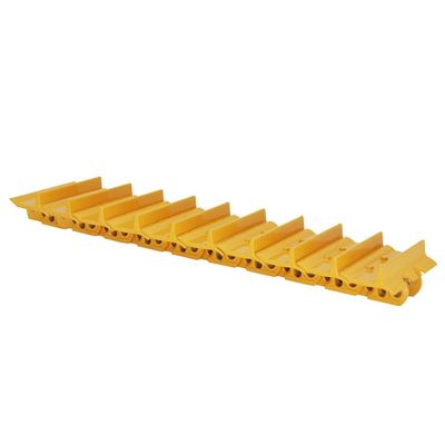 RC Metal Loader Tracks for Hydraulic Engineering Vehicle Bulldozer Model, Yellow Zinc Alloy, 855 Parts with Anti-Slip(10 PCS)