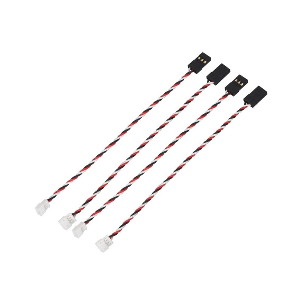 4PCS RC Servo Adapter Wire, 1.5mm Male/Female to Plg Converter, 100mm 3-Pin Cable for RC Drift Car Receiver(Type B)