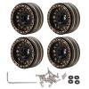 4PCS 1.2 Inch Brass Beadlock Wheel Rim Set 35.5mm Wheel Hub for SCX24 FMS24 1/24 RC Car view 1