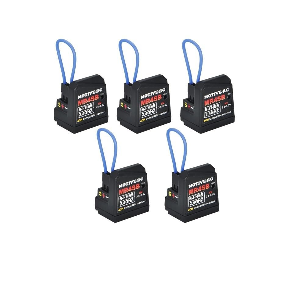 MR4SB 2.4G 4CH RC Receiver, S.Bus Antennaless HV Receiver for 3PV 4PLS 4PM 10PX RC Car/Boat Transmitter(5PCS)