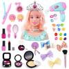 39PCS Hair Styling Doll Head Makeup for Girls Toys, Kids Practice Pretend Play Beauty Set with Hairdryer Curling Iron Crown Brushes Comb Birthday Gifts for Girls 3 4 5 6+ Years Old Christmas view 1