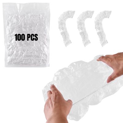 100 PCS Potty Chair Liners with Elastic, Disposable Portable Potty Training Bags, Clear Potty Refill Liners, Toilet Seat Cover 17x8 Inches
