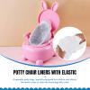100 PCS Potty Chair Liners with Elastic, Disposable Portable Potty Training Bags, Clear Potty Refill Liners, Toilet Seat Cover 17x8 Inches view 2