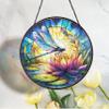 Dragonfly Glass Suncatcher, Artisan Craftsmanship, Nursery Safe Light, Bird Strike Reducer, Birthday Surprise, Pre Assembled Cord, Light Refraction Prism, Anniversary Present, Glass Art for Window view 2