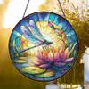 Dragonfly Glass Suncatcher, Artisan Craftsmanship, Nursery Safe Light, Bird Strike Reducer, Birthday Surprise, Pre Assembled Cord, Light Refraction Prism, Anniversary Present, Glass Art for Window view 4