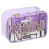 BOYYOEE Purple Mahjong Tile Bag Empty Clear Mahjong Carrying Bag Mahjong Storage Accessories,Mahjong Case for American Mahjong Tile Gift Travel view 1