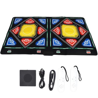 Double Dance Mat HD Multimedia Interface Improve Coordination Electronic Dancing Pad for TV Connection Fun Fitness Game for Kids Adults Family Party