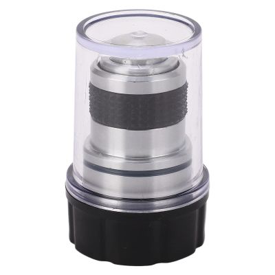60X Biological Microscope Achromatic Objective Lens RMS Thread 185 Optical Glass Brass Aluminum Alloy Precision Lens for Biology Chemistry Physics Studies