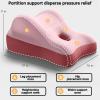 Couples Butt Cushion for Pregnant Women Furniture Pillow Support Pillowcase Suitable Home Use, Ideal Sitting and Lying, Foam Modern Simple Style (Pink) Pink - view 4