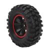 4PCS 1.9in RC Car Tires Wheels Rubber Strong Grip Pattern Red Frame 6 Holes Shock for Axial 1/10 RC Crawler view 3