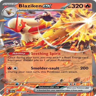 Blaziken ex Ultra Rare Journey Together 024/159, NM Pokemon Card