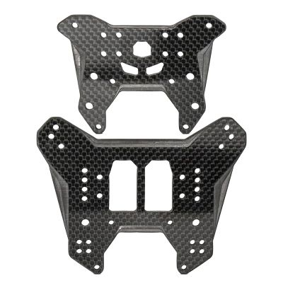 5MM Carbon Fiber Shock Tower Front & Rear for Arrma 6S 1/7 Mojave 6S,Thick Durable Upgrades Replacement Shock Tower Part,ARA330604(F) ARA330603(R)