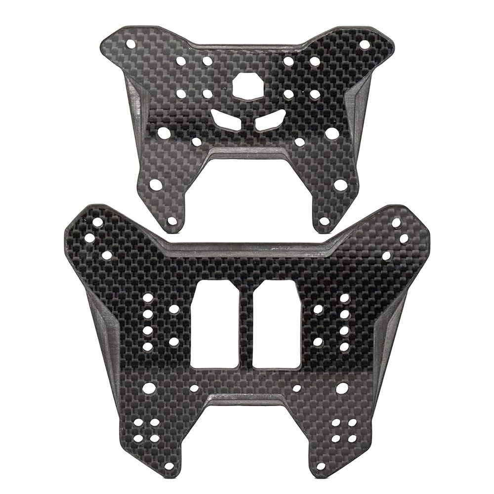 5MM Carbon Fiber Shock Tower Front & Rear for Arrma 6S 1/7 Mojave 6S,Thick Durable Upgrades Replacement Shock Tower Part,ARA330604(F) ARA330603(R)