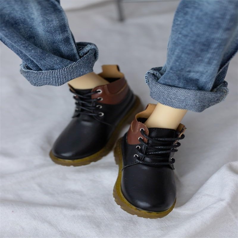 1/3 Scale BJD Doll Shoes Black Brown Leather BootsJoints Dolls Miniatures Accessories BJD Toys Shoes
