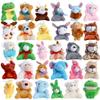 30 Pack Mini Animal Plush Toys Bulk, Cute Zoo Stuffed Animals Party Favors, Small Keychain Decoration for Claw Machine, Carnival Prize, Goody Bags Fillers, Christmas, Themed Parties for Kids Boy Girl view 1
