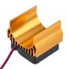 RC Motor Heat Sink with Cooling Fan Perfect Heat Dissipation for 1/10 Scale Electric RC Car 540 550 3650 Silver (Gold) view 2