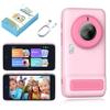 AI Digital Camera for Kids with Object Recognition, 4 inch Touch Screen Smart Camera for Photo & Video Editing, Educational Learning Toy, Christmas Birthday Gift for Boys Girls (Pink) view 1
