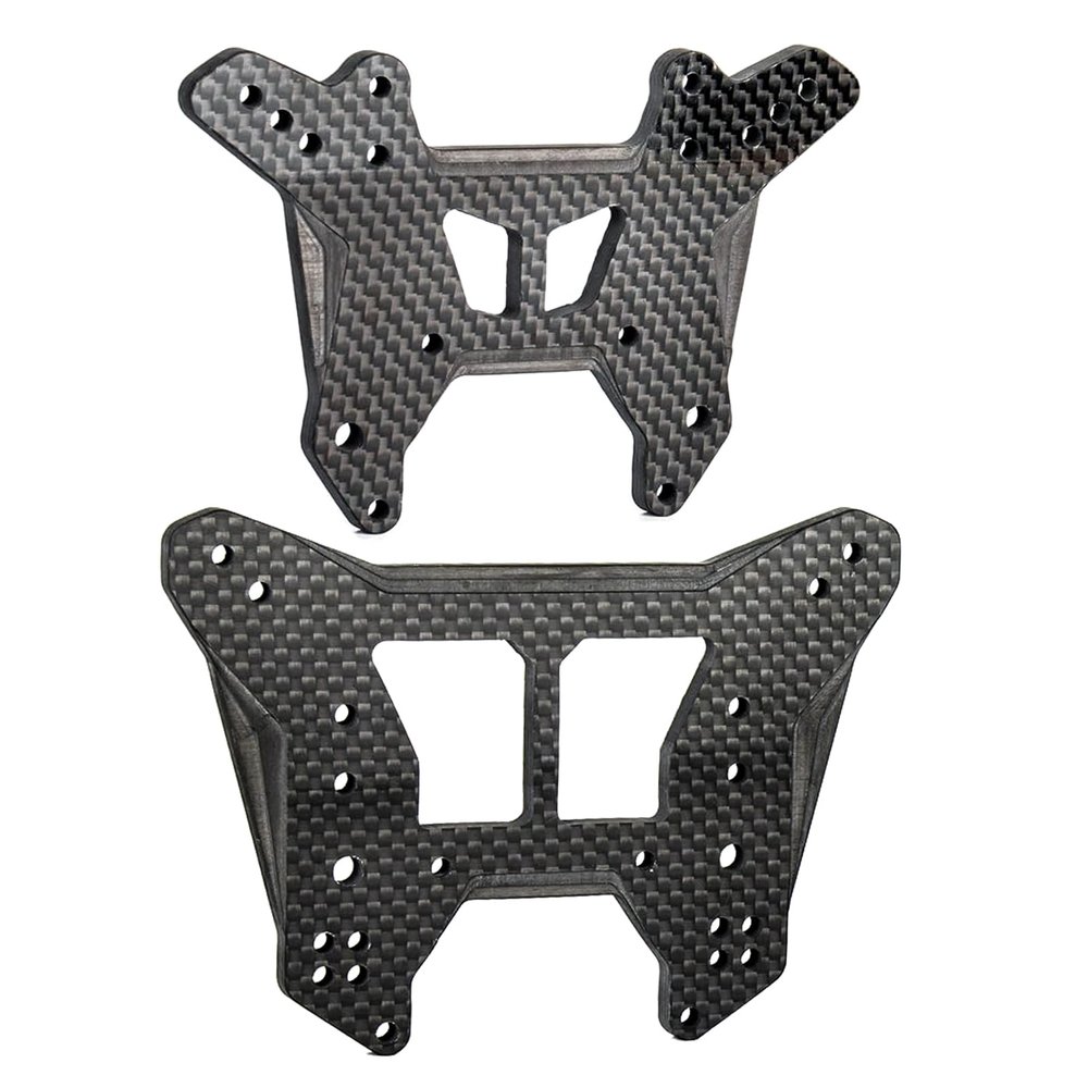 5MM Carbon Fiber Shock Tower Front & Rear for Arrma 6S 1/8 Kraton/Notorious/Outcast 6S,Thick Durable Upgrades Replacement Shock Tower Part AR330220(F) ARA320581(R)