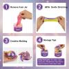 40 PCS Valentines Day Galaxy Slime Cups for Kids Valentine Classroom Exchange Prizes, Party Favors, Gift Exchange, Non-Sticky, Non-Toxic and Mess-Free, Valentine Gifts for Kids view 3