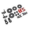 RC Car Upgrade Parts Steering Cup Disc Brake Aluminum Alloy Long Lasting Durability for KM C3 E8414 E8415 1/7 RC Cars (Red) view 3