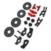 RC Car Upgrade Parts Steering Cup Disc Brake Aluminum Alloy Long Lasting Durability for KM C3 E8414 E8415 1/7 RC Cars (Red) view 4